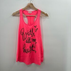 Free Kisses “With all my heart” Tank Ladies Medium